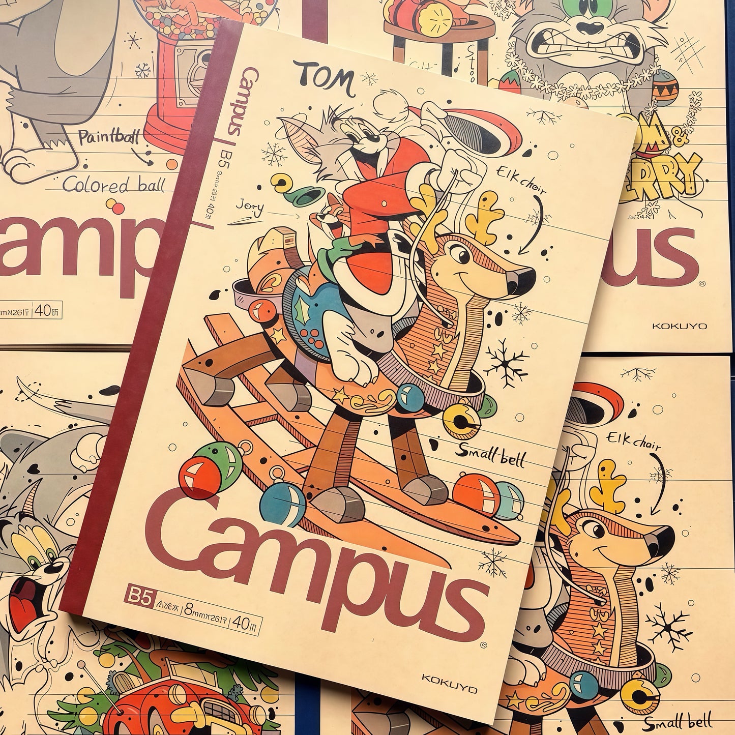 Kokuyo Tom And Jerry Christmas Notebook B5 40 Pages