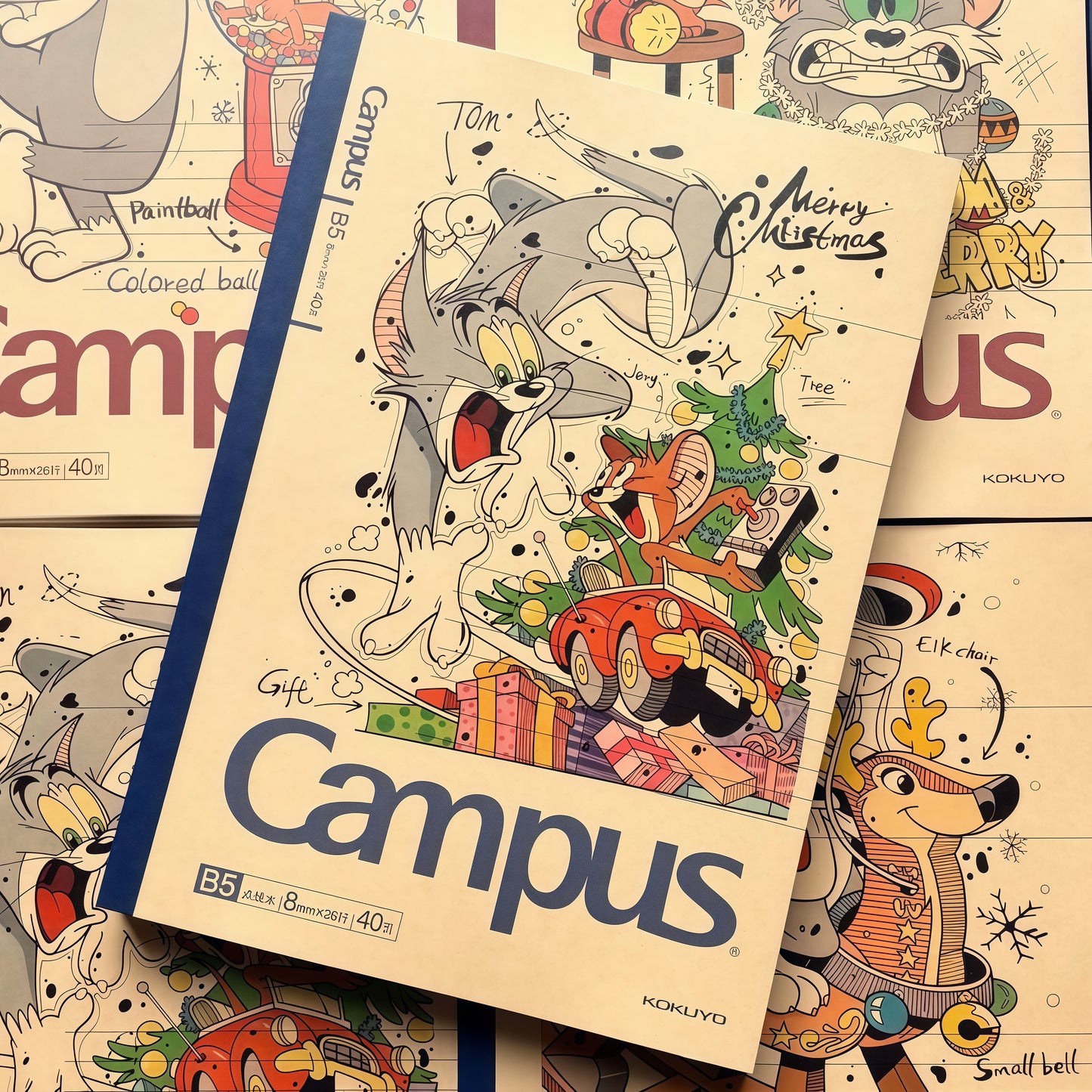 Kokuyo Tom And Jerry Christmas Notebook B5 40 Pages