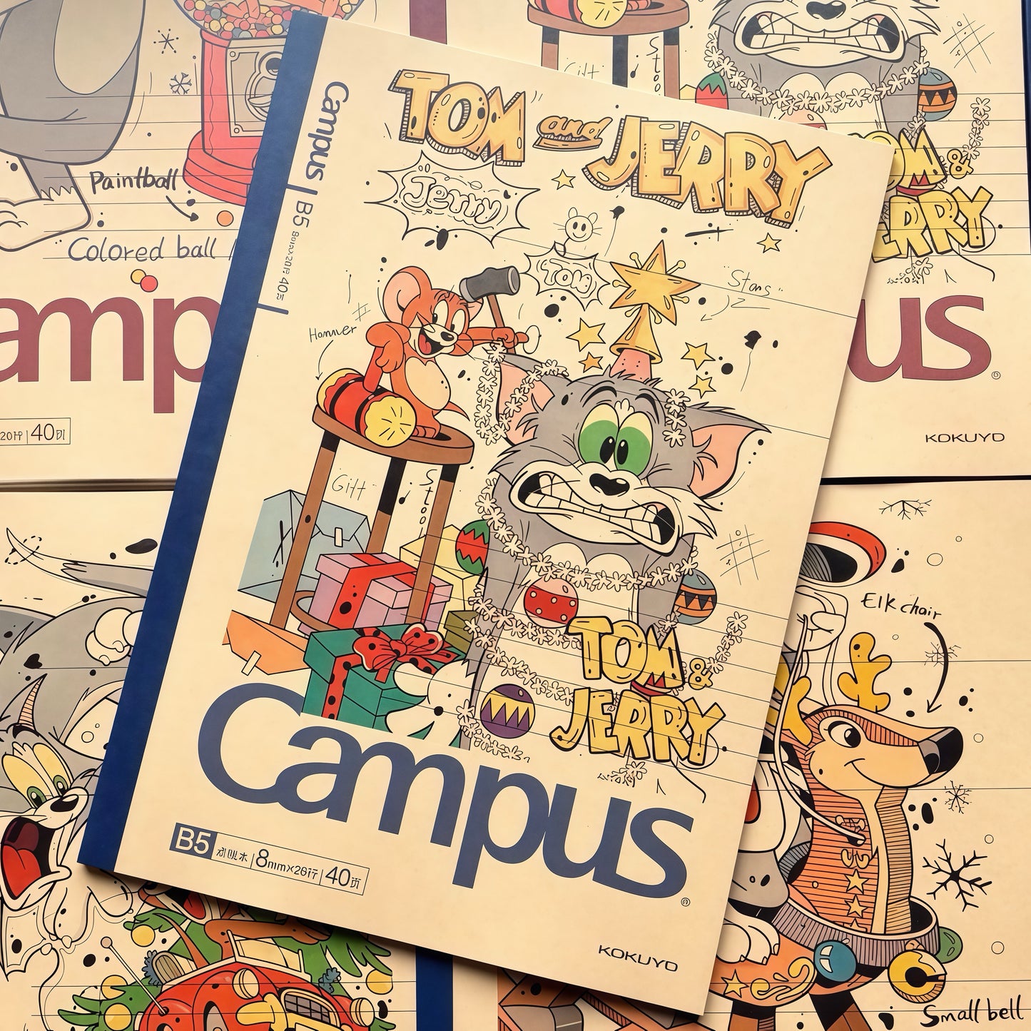 Kokuyo Tom And Jerry Christmas Notebook B5 40 Pages