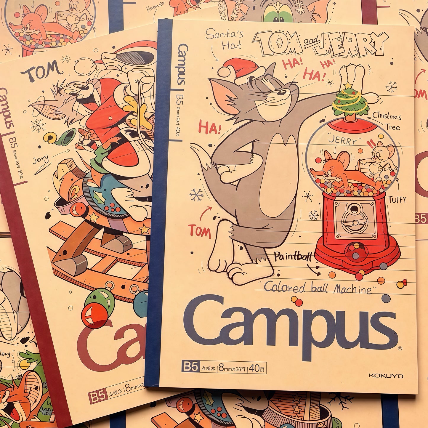 Kokuyo Tom And Jerry Christmas Notebook B5 40 Pages