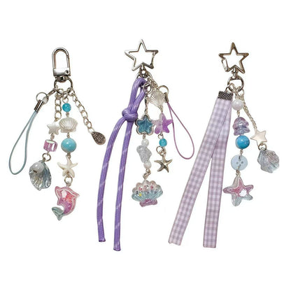 Marine Life Purple Seashell Cute Keychain