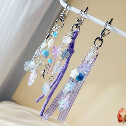 Marine Life Purple Seashell Cute Keychain