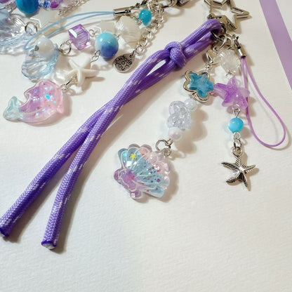 Marine Life Purple Seashell Cute Keychain