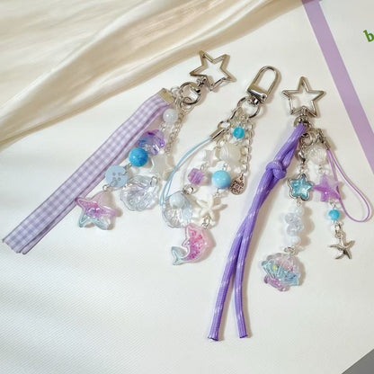 Marine Life Purple Seashell Cute Keychain