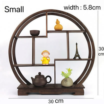 Round Wooden Display Shelf