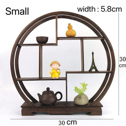 Round Wooden Display Shelf