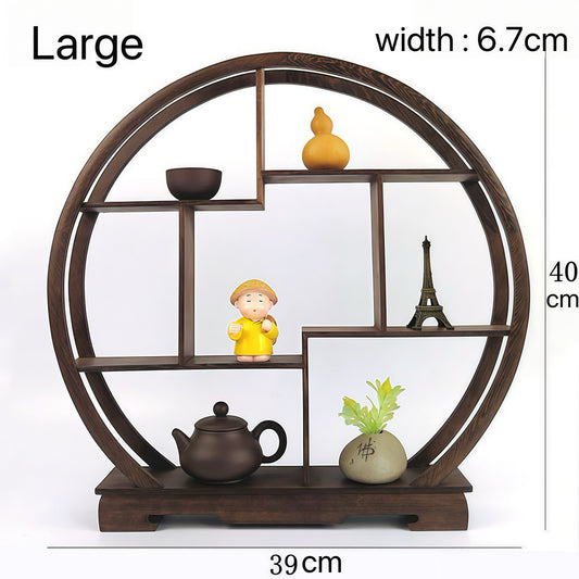 Round Wooden Display Shelf