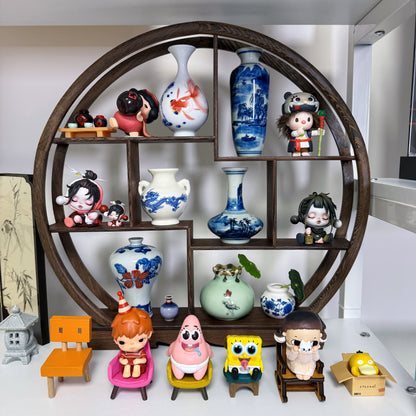 Round Wooden Display Shelf